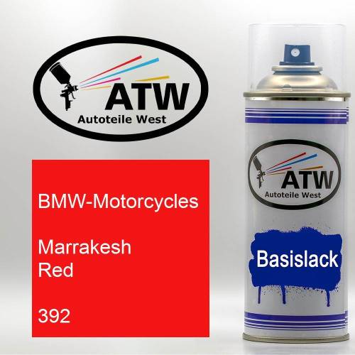 BMW-Motorcycles, Marrakesh Red, 392: 400ml Sprühdose, von ATW Autoteile West.